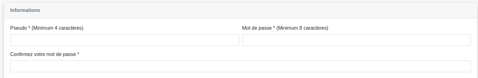 Informations membre
